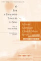 O For a Thousand Tongues to Sing SATB choral sheet music cover